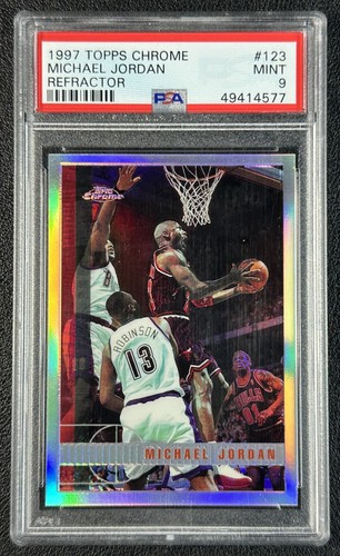 Michael Jordan [Refractor] #123 card from 1997 Topps Chrome