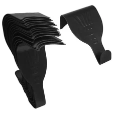 Rierdge 30 pcs Black Metal Molding Hanging Hooks, 2.2" x 1.3" Picture Rail Ho...