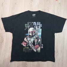 Star Wars Boba Fett T-Shirt Men's Size M Black Bounty Hunter Tee