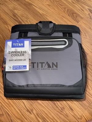 Arctic Zone Titan Deep Freeze Zipperless Cooler, Gray- 16 Can New!