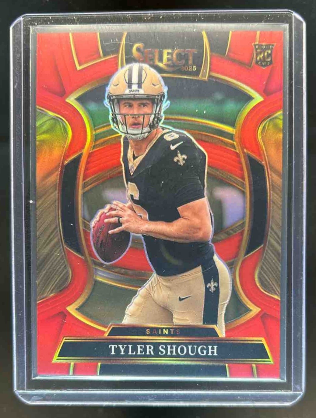 2025 Panini Select Tyler Shough Concourse RC Red Prizm Rookie #/99 Saints