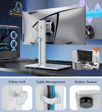 Single LCD Computer Monitor Free-Standing Desk Stand Riser for 13 Inch to 32 ...