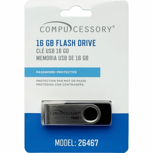 Compucessory Password Protected Usb Flash Drives - 16 Gb - Aluminum - 1 Pack - - Bild 7 von 7