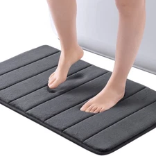 Memory Foam Bath Mat 20' x 32', Water Absorbent Shower Mat, Thick Non Slip Ba...