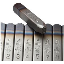 Heavy Duty Steel Stamp Set 5/16" Uppercase Numbers Kit