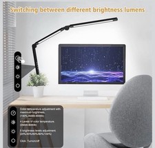 New LED Desk Lamp With Clamp Adjustable Swing Arm For Home Office