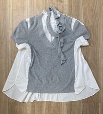 USED SACAI DOCKING SHIRT TOP GOOD