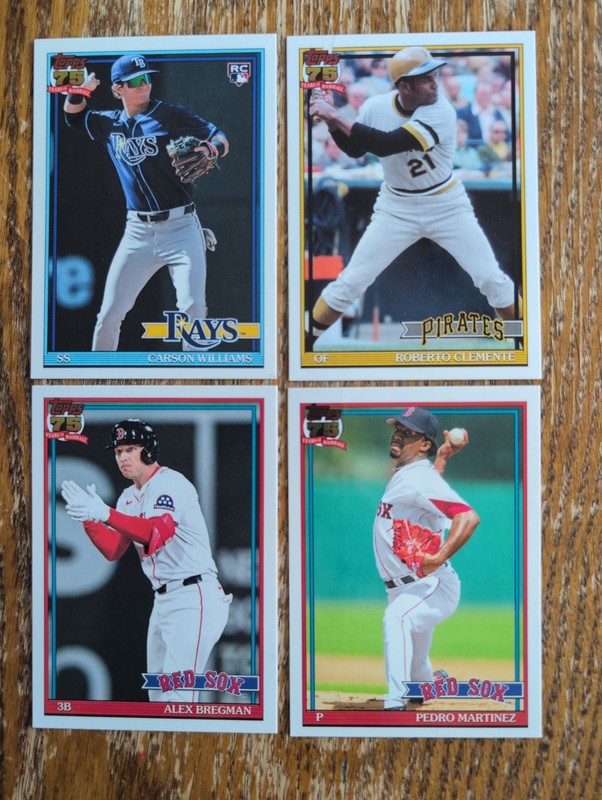 2026 Topps 1991 Insert Lot x4, Williams Rookie, Clemente, Bregman, Martinez