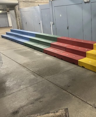 8 Wenger FlipForms Portable School Choir Platform Step Stage Risers w/wheels