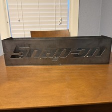 Snap On Tools Custom Home Made Metal Box Open Top Logo Front Heavy Duty