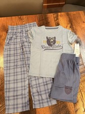 Children  s Little Boys XS Size 4/5 Pajamas Set 3 Piece Soft New Cat  Jack NWT