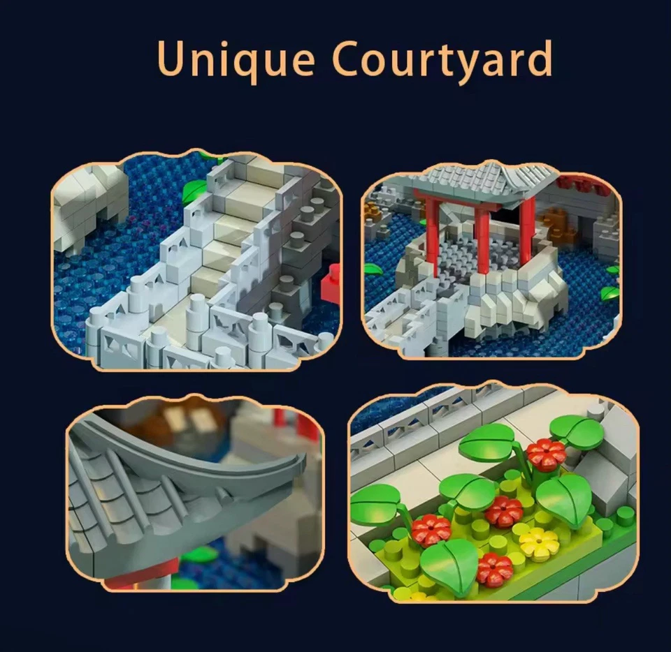 Modello Suzhou Giardino Cinese 1428 Pezzi – Building Block Educativo 12+  - Image 3 of 4