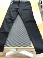 ladies black coated stretch jeans size 12