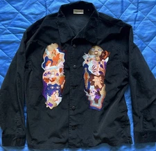 Carne Bollente Velvet Embroidered Erotic Button Up APC Midnight Studios Needles 