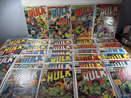 Marvel Comics The Incredible Hulk 1976 Comic Book Lot Of 31 Vintage Bronze Era