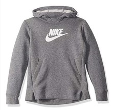 Nike Kids NSW Pullover Hoodie Heather Gray Size Medium Unisex New