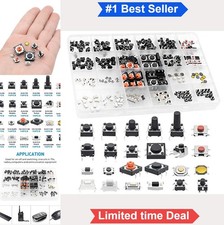 Momentary Tactile Push Button Switch 240 Piece Assortment Kit 24 Values For