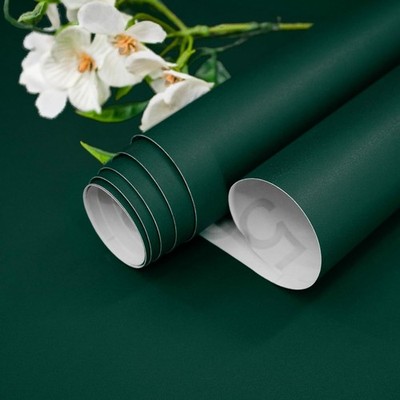 Dark Green Wallpaper Peel and Stick Solid Green 17.7inch x 118.1inch Pure Wal...