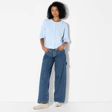 Women's Crewneck Cardigan - Wild Fable Blue S