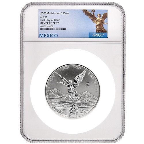 2025 NGC PF70 First Day of Issue 5 oz Mexican Silver Libertad