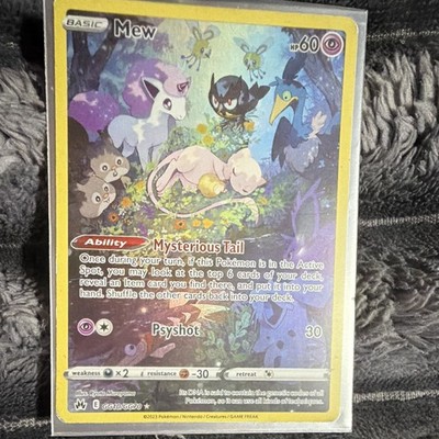 Pokémon TCG Mew GG10/GG70 Crown Zenith Galarian Gallery Holo Full Art 60 HP