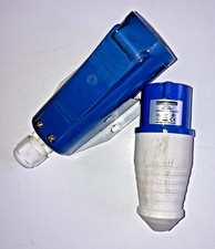Heavy Duty 16 Amp Electrical 3 pin Plug + Socket. Industrial use. Mennekes brand