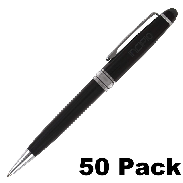 50 PACK Incipio Inscribe Executive Stylus and Pen Black for Tablet Phone NEW