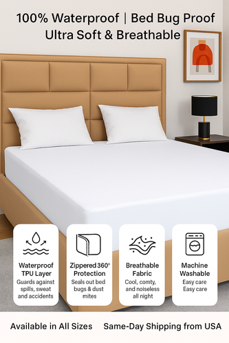 Zippered Waterproof Mattress Encasement – Extra Layer, 15" Deep, Luxury Cover - Picture 52 of 54