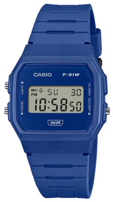 Casio Uhr Digital Collection Armbanduhr blau F-91WB-2A1EF