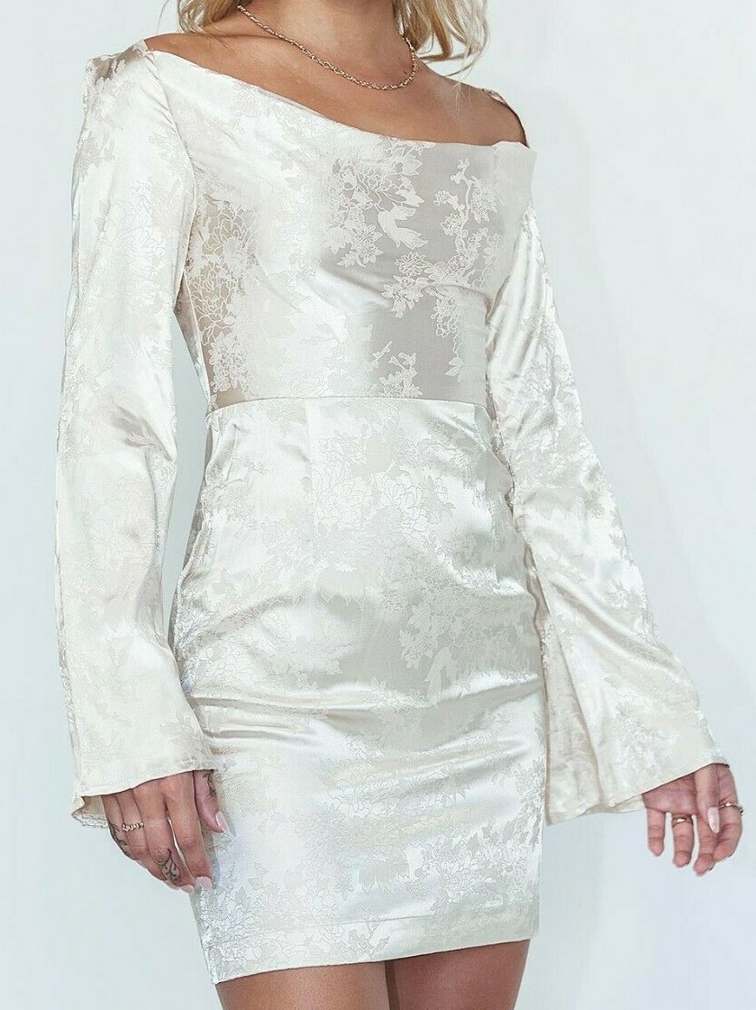 white christmas dresses Lanier Mini Dress Champagne main image 0