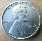 1943-S STEEL WHEAT CENT, RPM-004 ERROR, MS++++ BRILLIANT UN-CIRCULATED