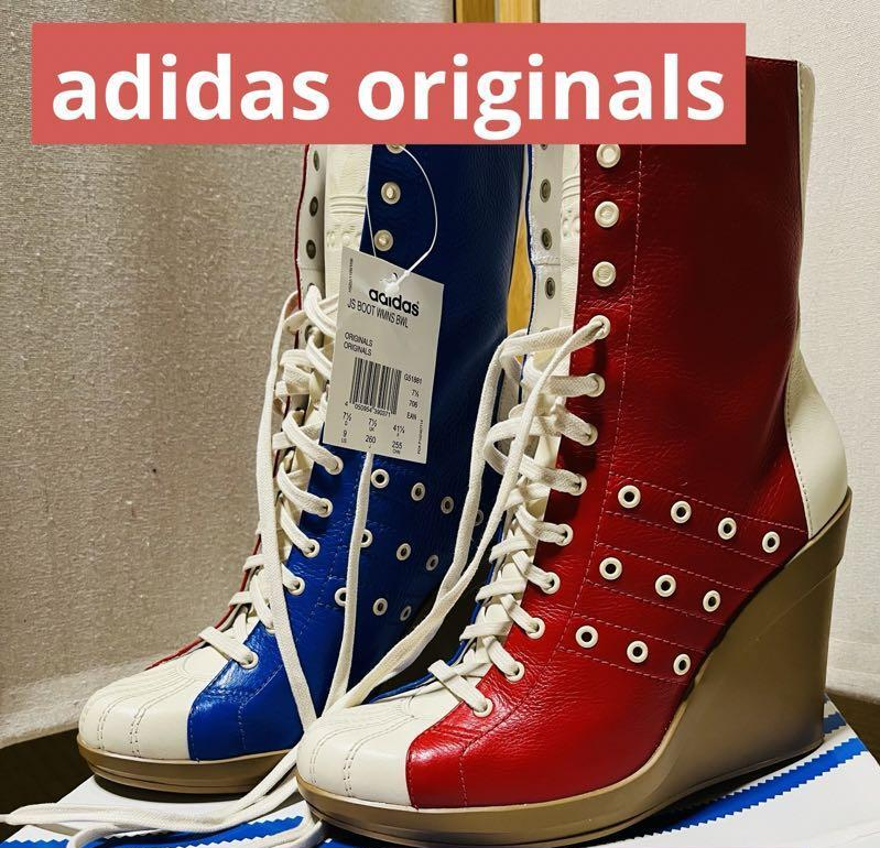adidas Jeremy Scott Wedge Sneaker Boots Tricolor Red Blue White
