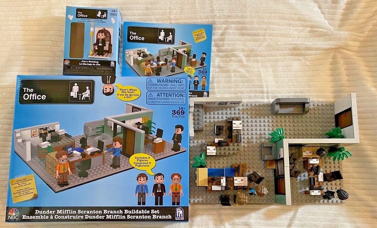 New DUNDER MIFFLIN Scranton Branch CONSTRUCTION SET Phatmojo THE OFFICE  Figures