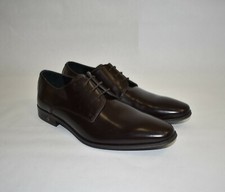 New Versace Collection Scarpe Leather Derby Shoe Dark Brown Size 11.5 MSRP $625