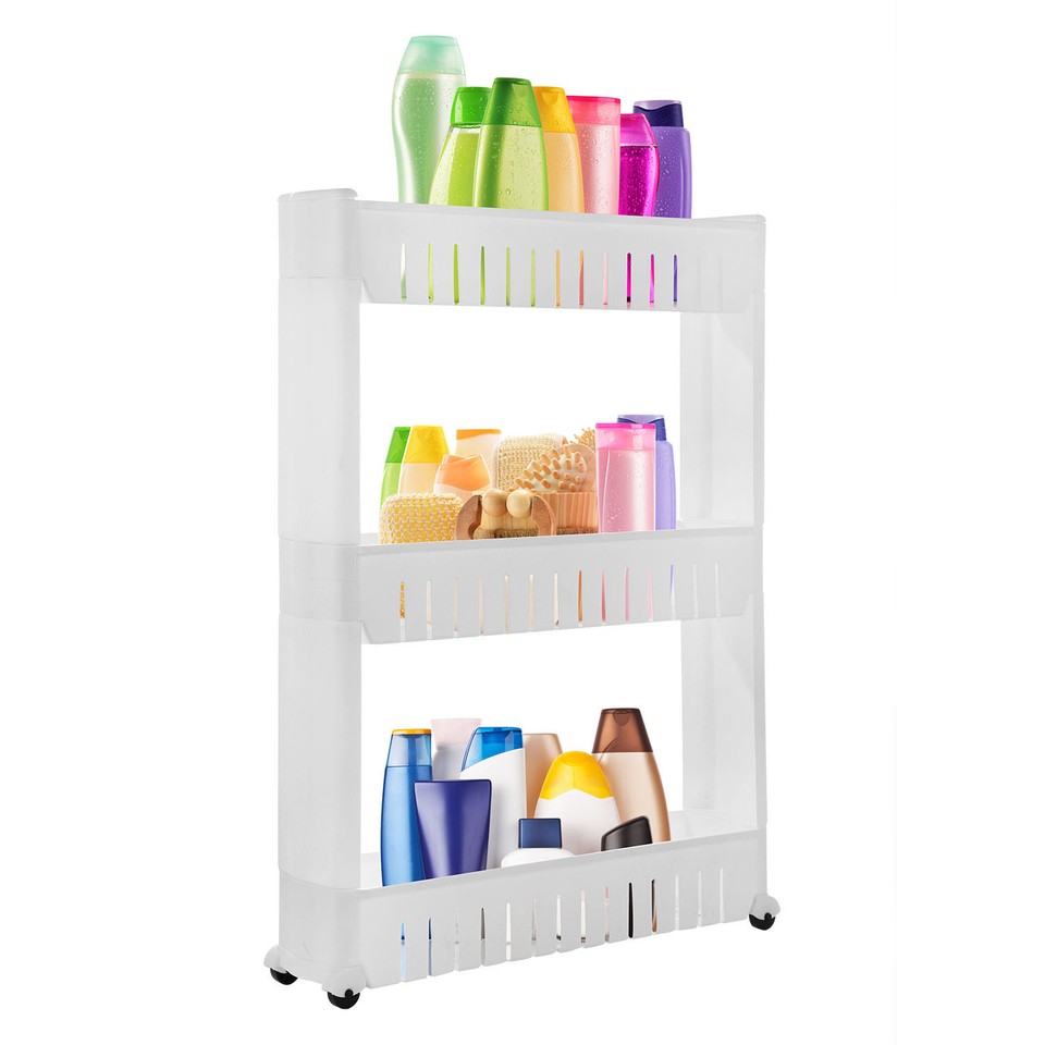 Slim Slide Out Storage Kitchen Pull Out Trolley Rolling Shelf Narrow