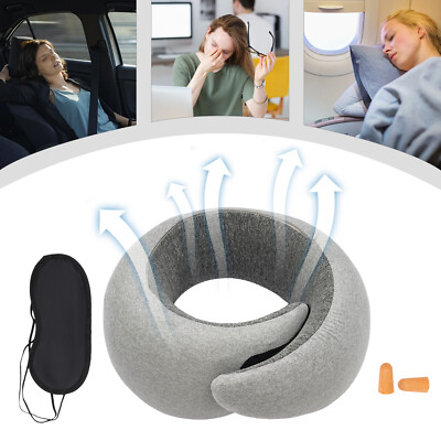 Memory Foam U-Shaped Travel Pillow Neck Support Head Rest Car Plane Soft Cushion