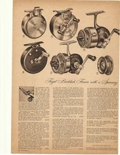 1952 Humphrey's, Bache Brown, Johnson Fishing Reel Montgomery Ward Double Sided 