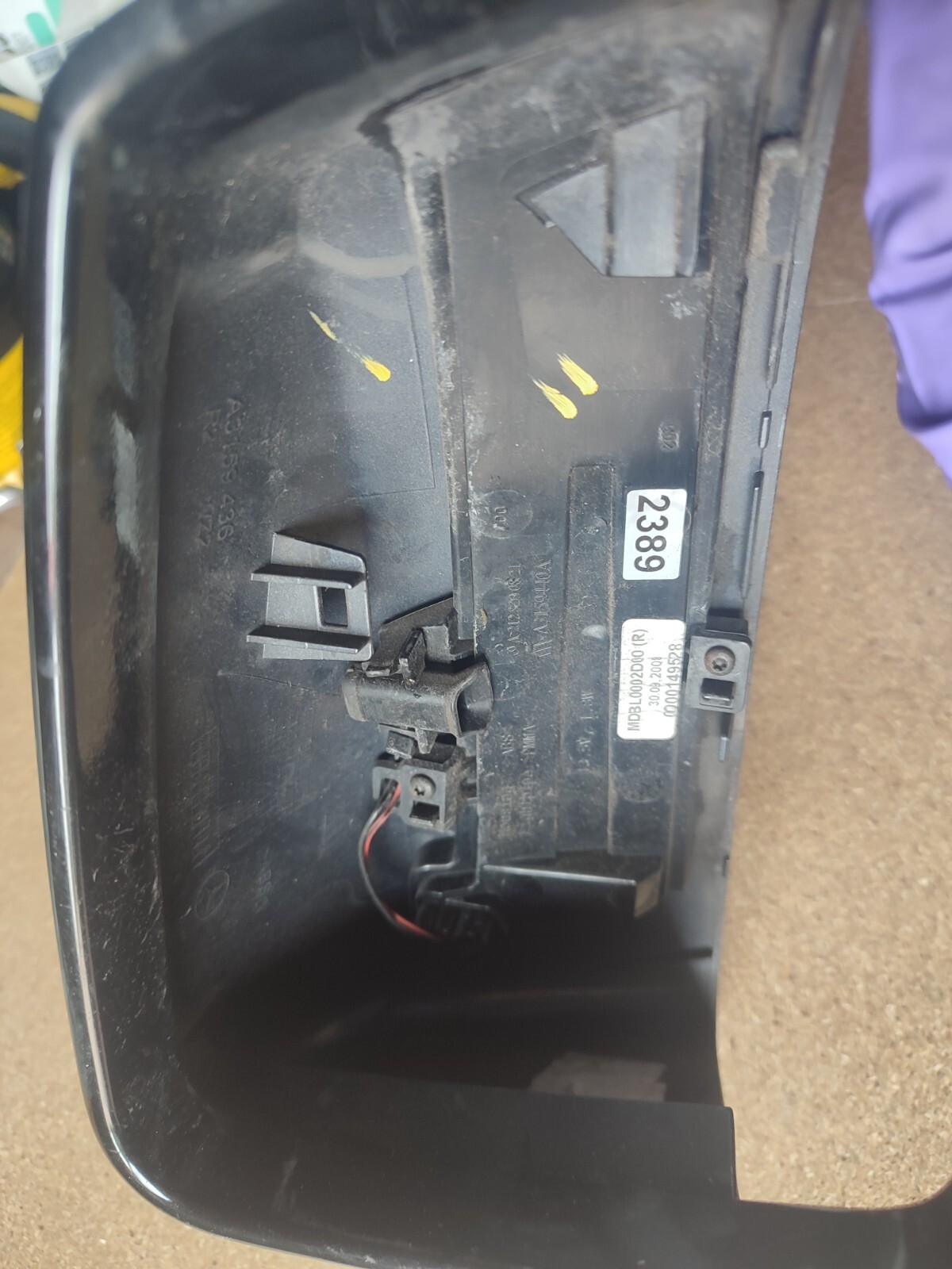 Mercedes-Benz C Class 2009 2.1 wing mirror indicator light cover 