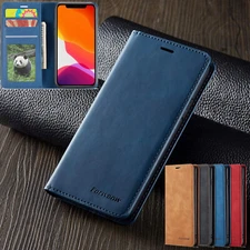 For iPhone 15 14 13 12 11 Pro Max XR 8 7+ 6 Magnetic Adsorption Flip Wallet Case