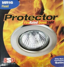 Fire Rated Downlight MR16 in SATIN IP20 - Recessed Ceiling Spots