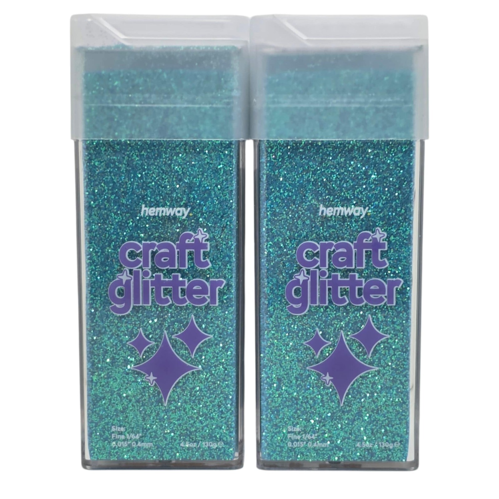 Glitter Shaker Blue Craft Art Fluorescent 2 x 130g Hemway Epoxy Resin Friendly