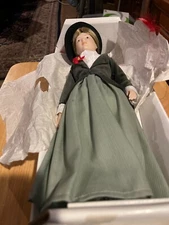 Franklin Mint Heirloom Doll Cecily of Virginia Colony  Bisque ORIG.BOX/PAPERWORK