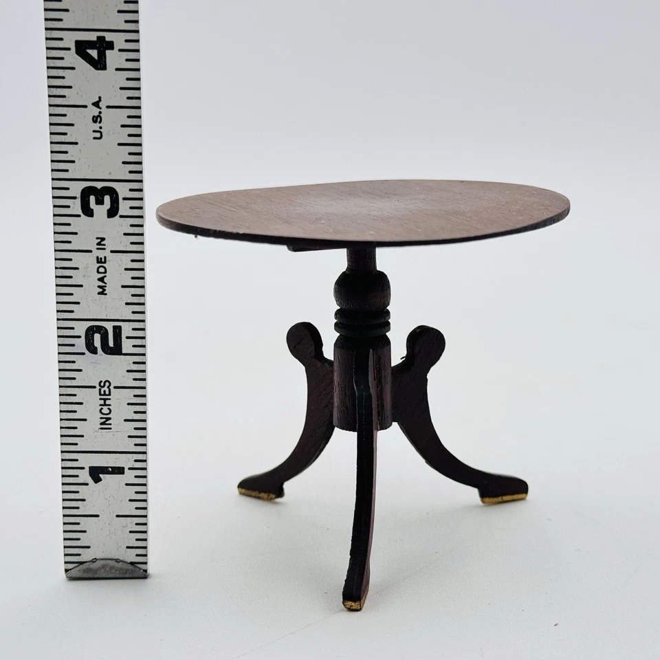 Mesa plegable de madera Sonia Messer miniatura vintage para casa de muñecas RARA Foto 2 de 4