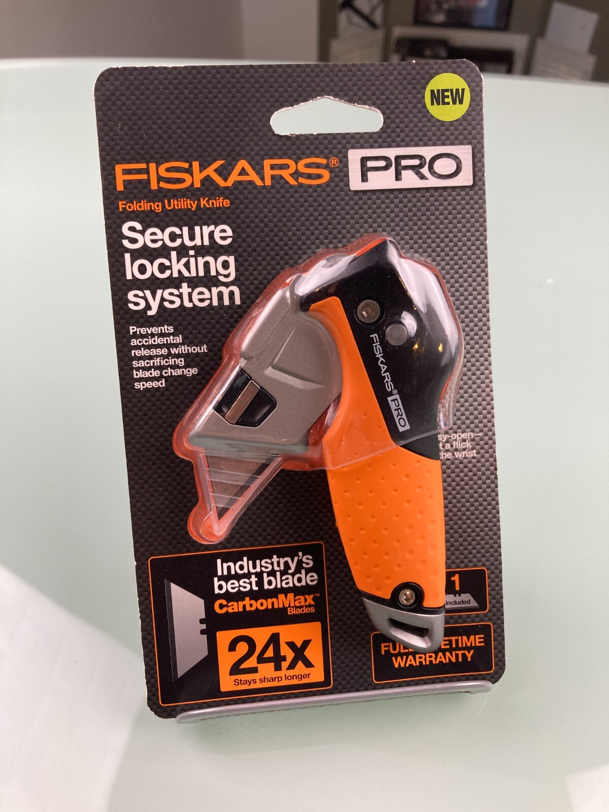Fiskars Pro Carbonmax Carbon Max Folding Utility Knife Razor Box Cutter