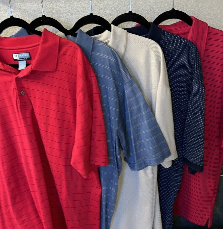 XL Lot of 5 Golf Polo Shirts Burma Bibas, Jos A B… - image 1