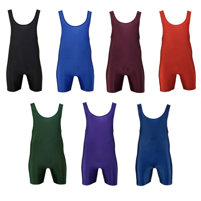 purple wrestling singlet