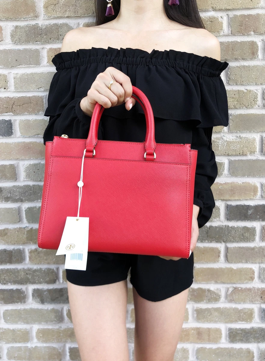 Tory burch small sales double zip tote