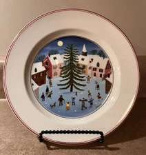 VILLEROY & BOCH NAIF CHRISTMAS SALAD PLATE LAPLAU 8.25"