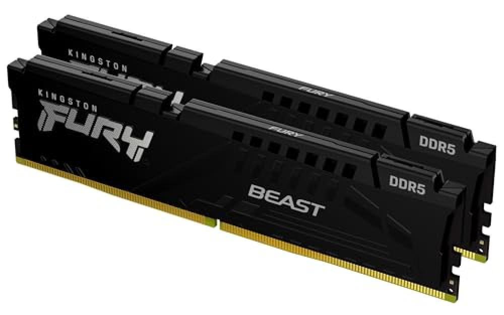 (TG. 32GB) Kingston FURY Beast 32GB 6400MT/s DDR5 CL32 DIMM (Kit da 2) Nero Memo
