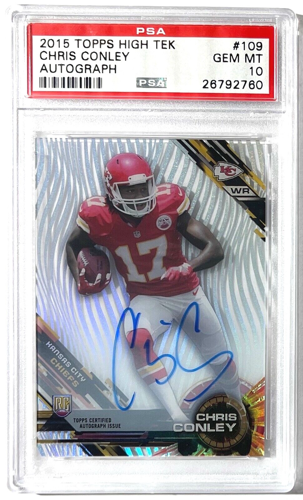 Chris Conley Topps High Tek #109 Autograph